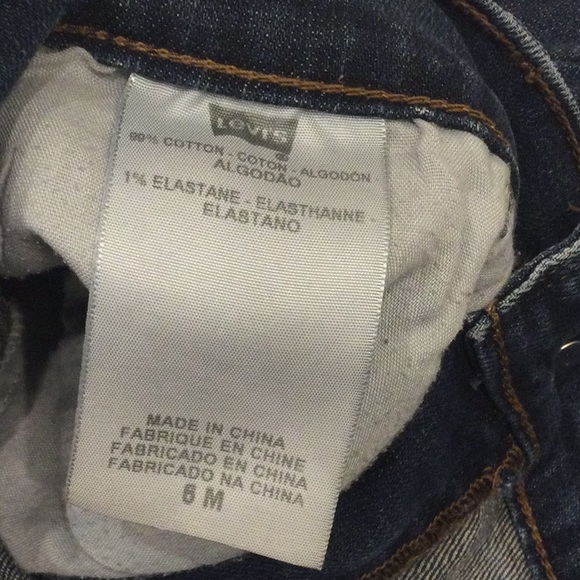 Levi’s Straight Leg Dark Wash 505 Back Flap Pocket Jeans Size 6M - Picture 5 of 7